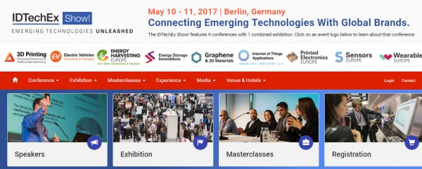 Международная выставка новейших технологий IDTechEx Show! 2017 в Берлине